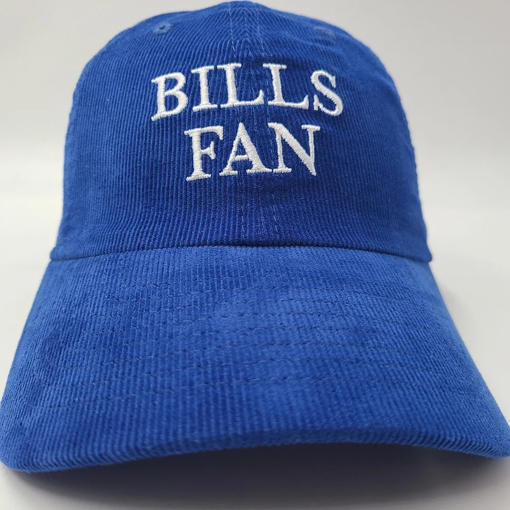 Women Buffalo Bills Hat Strapback New Era Blue White NFL Corduroy Casual Classic